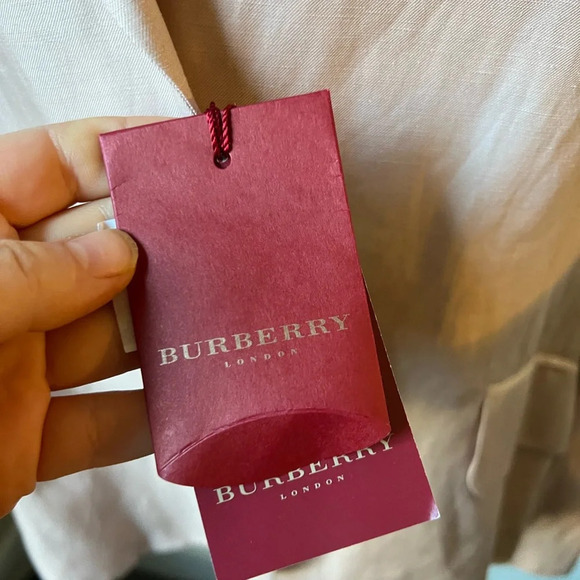 NWT Burberry Pink Linen Blazer, size 52 - Picture 4 of 11